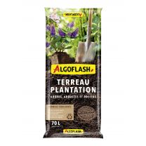 Terreau Algoflash 70L pour Plantation d'Abres, Arbustes et Rosiers